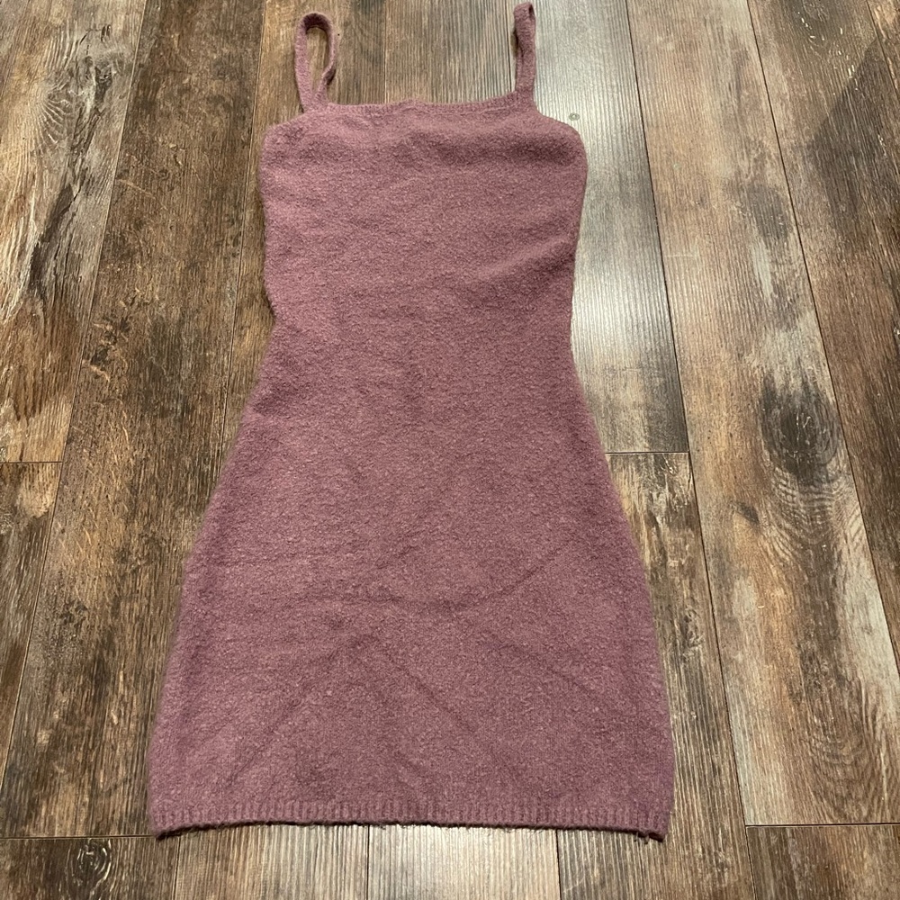 Zara Elegant Mauve Knit Dress